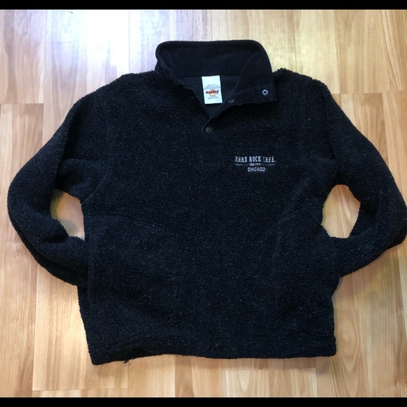 Vintage Hard Rock Cafe Chicago 1/4-Snap Fleece - Picture 4 of 8